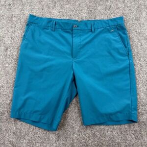 J.Lindeberg Eloy Golf Shorts Size 38 Teal Blue Performance Active Flaw Men's